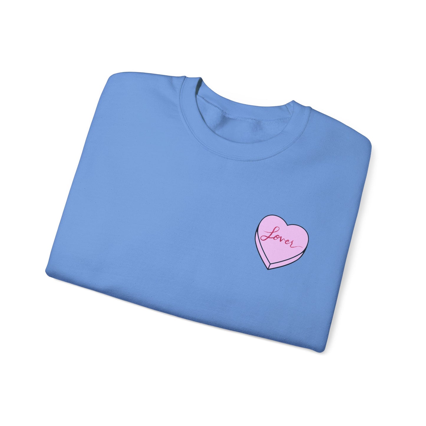 TS "Lover" Valentine's Day Candy Heart Unisex Heavy Blend™ Crewneck Sweatshirt