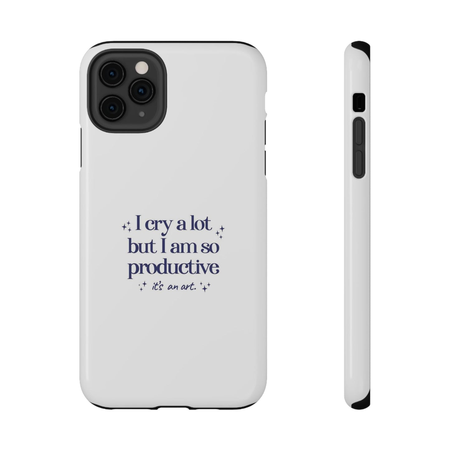 "I cry a lot but I am so productive... it's an art." Taylor Swift TTPD Impact-Resistant Phone Cases (Iphone & Samsung)