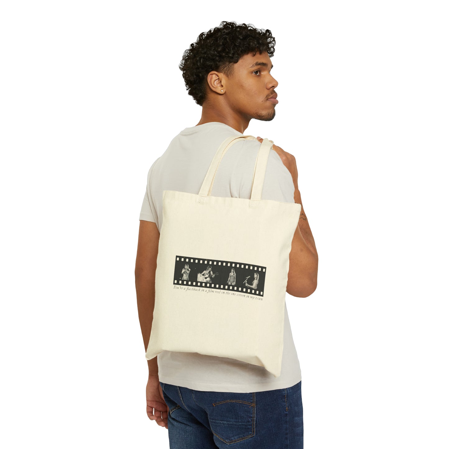 TS Film Strip Eras Tour Cotton Canvas Tote Bag