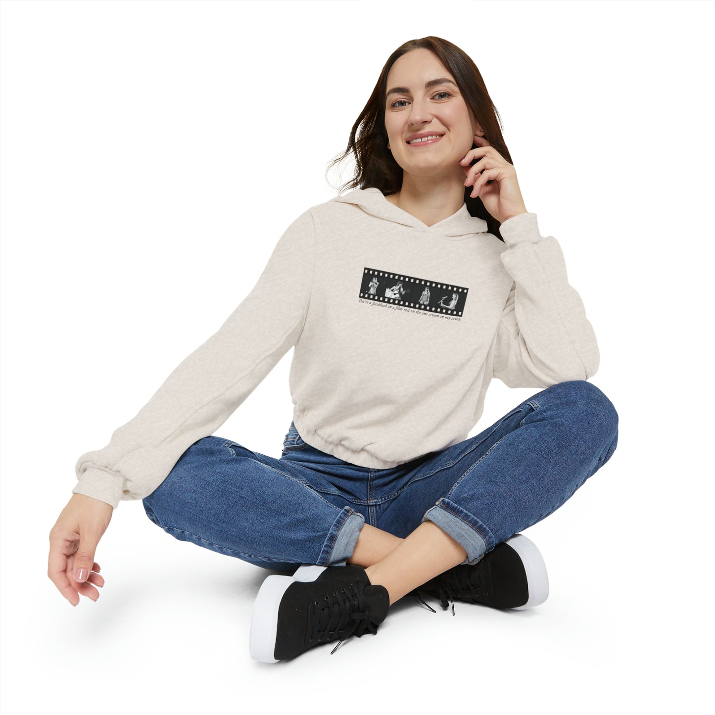 TS Film Strip Eras Tour Women's Cinched Bottom Hoodie