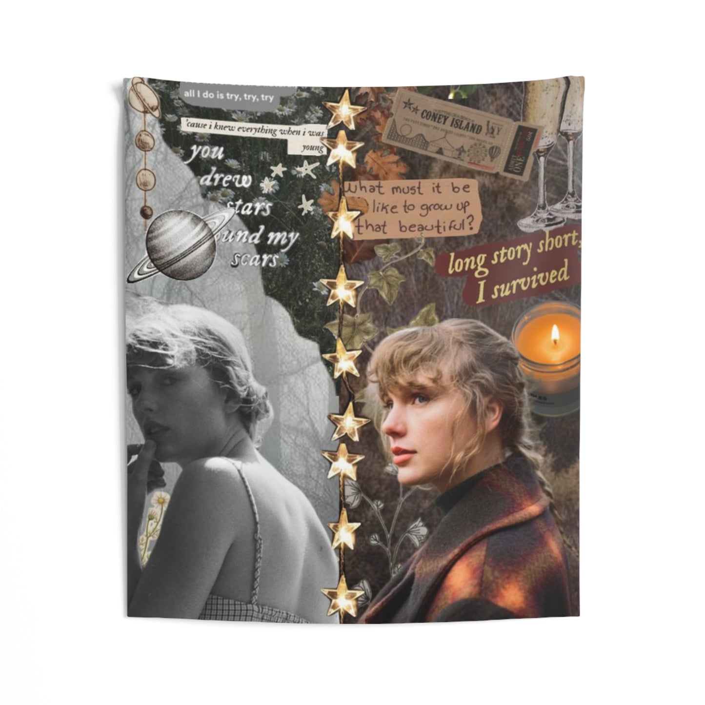 Folklore/Evermore Taylor Swift Split Tapestry