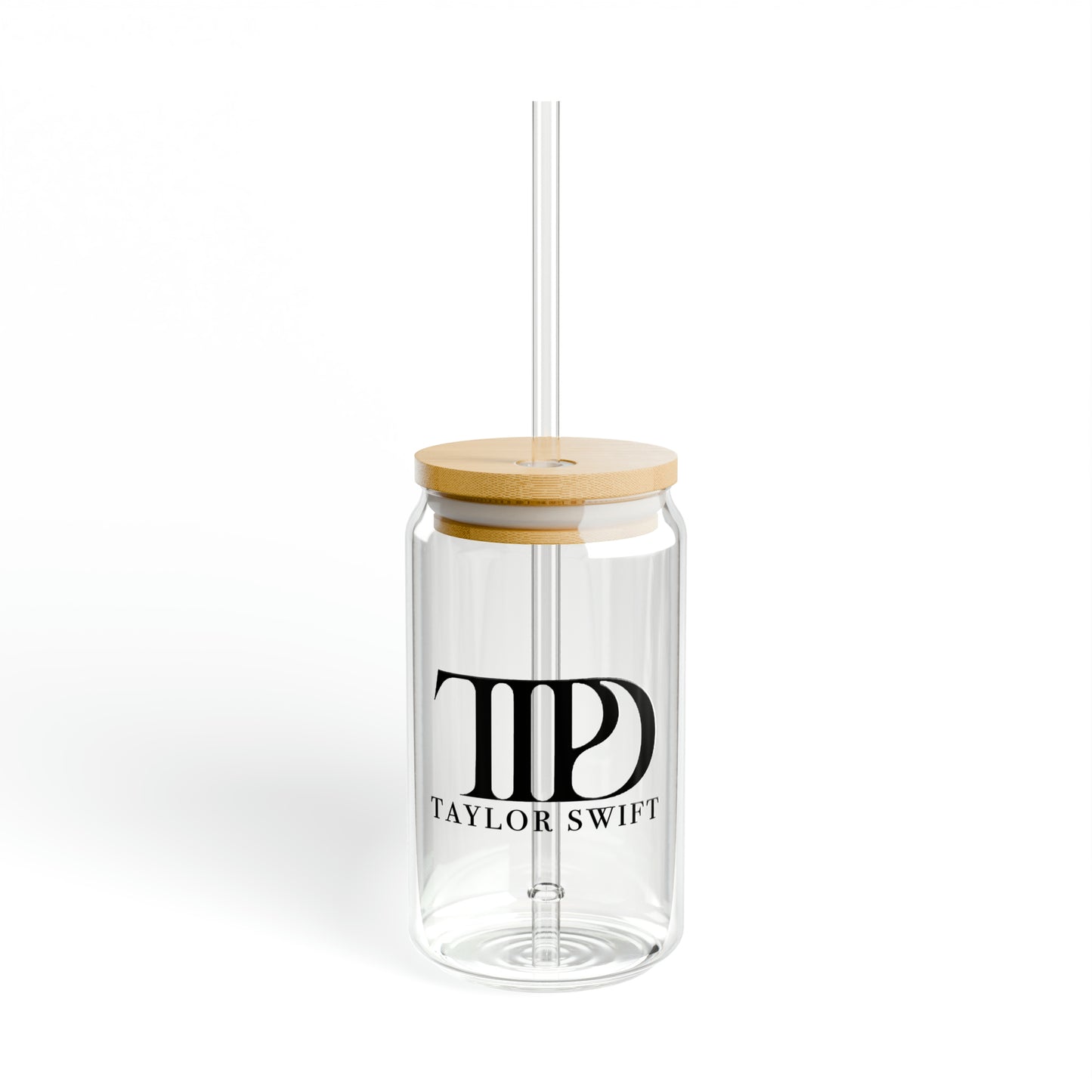 TTPD Logo 'Can' Glass With Lid & Straw (The Tortured Poets Department, TS 11, Sipper Glass, 16oz)