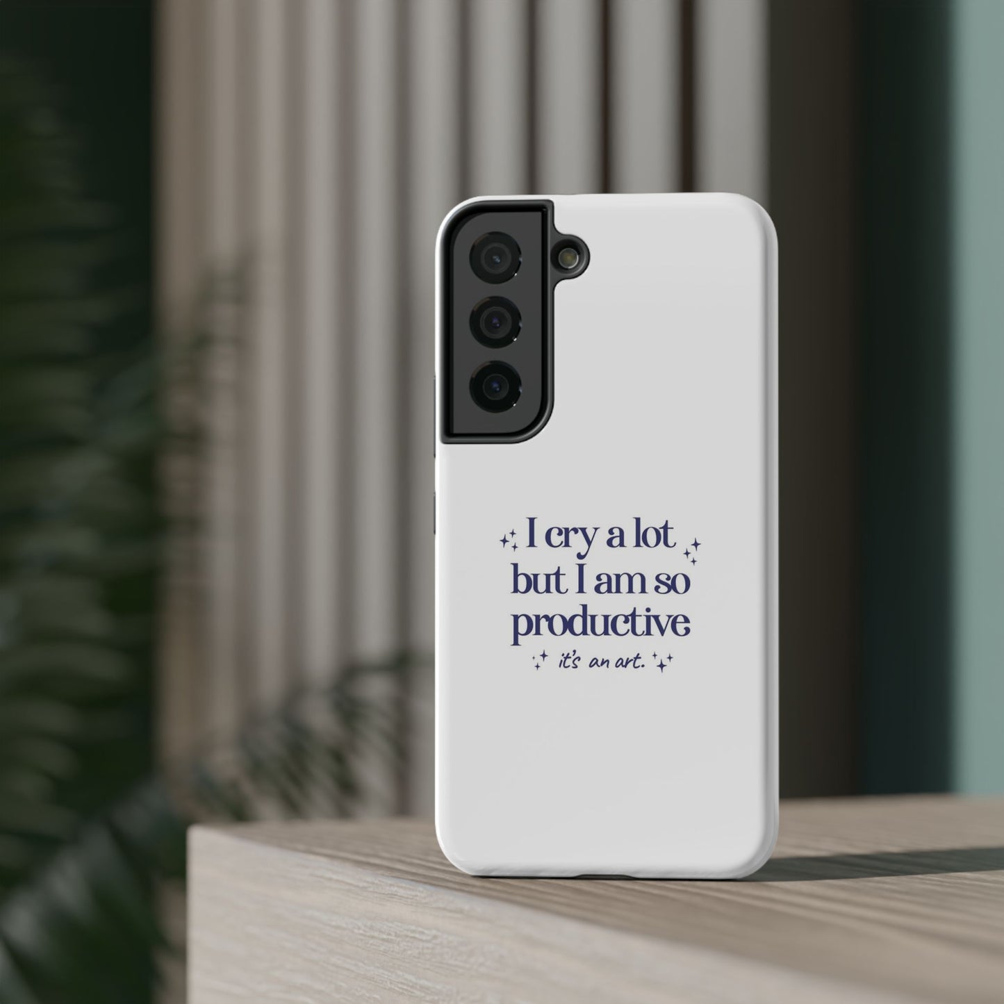 "I cry a lot but I am so productive... it's an art." Taylor Swift TTPD Impact-Resistant Phone Cases (Iphone & Samsung)