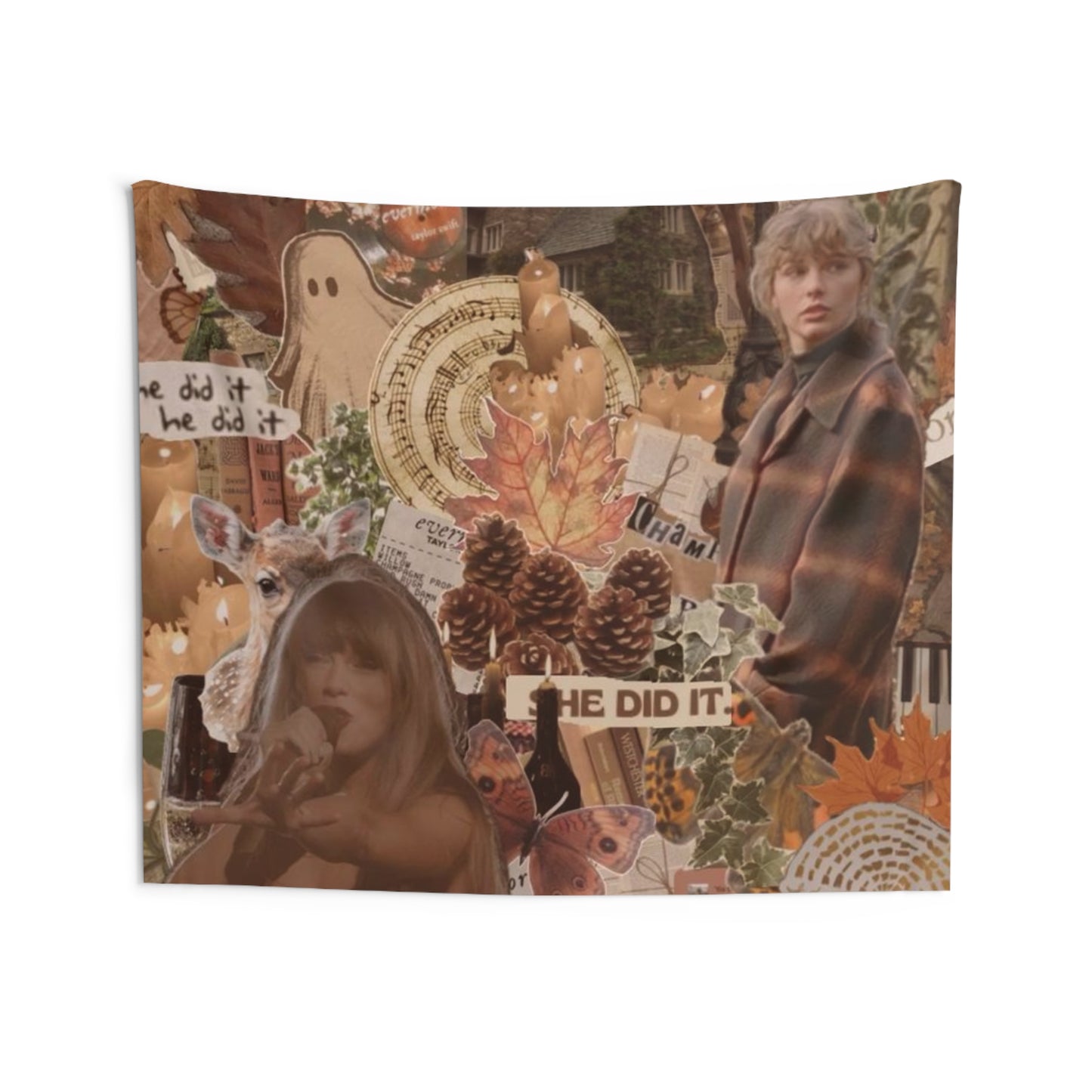 Light Brown Evermore Taylor Swift Fall/Autumn Tapestry