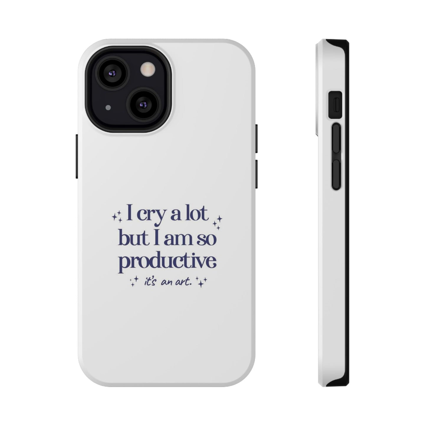 "I cry a lot but I am so productive... it's an art." Taylor Swift TTPD Impact-Resistant Phone Cases (Iphone & Samsung)