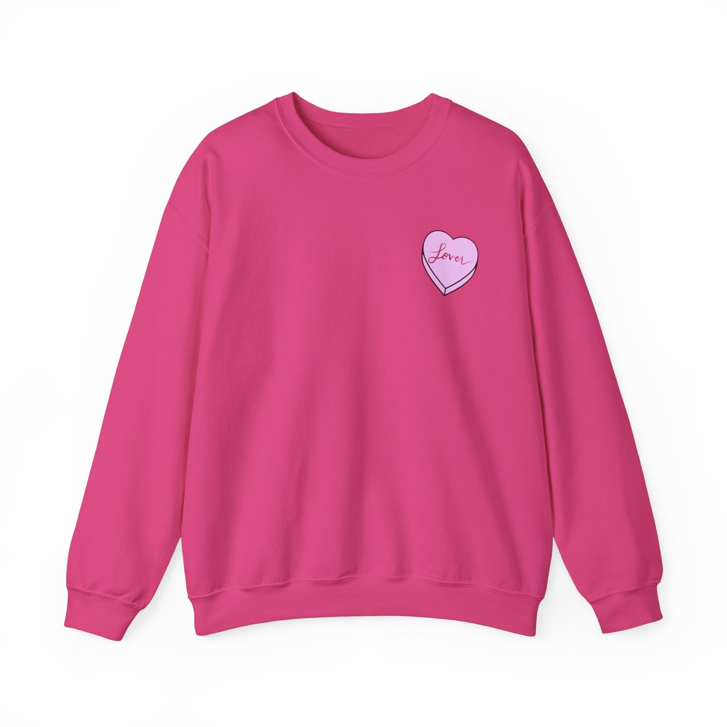 TS "Lover" Valentine's Day Candy Heart Unisex Heavy Blend™ Crewneck Sweatshirt