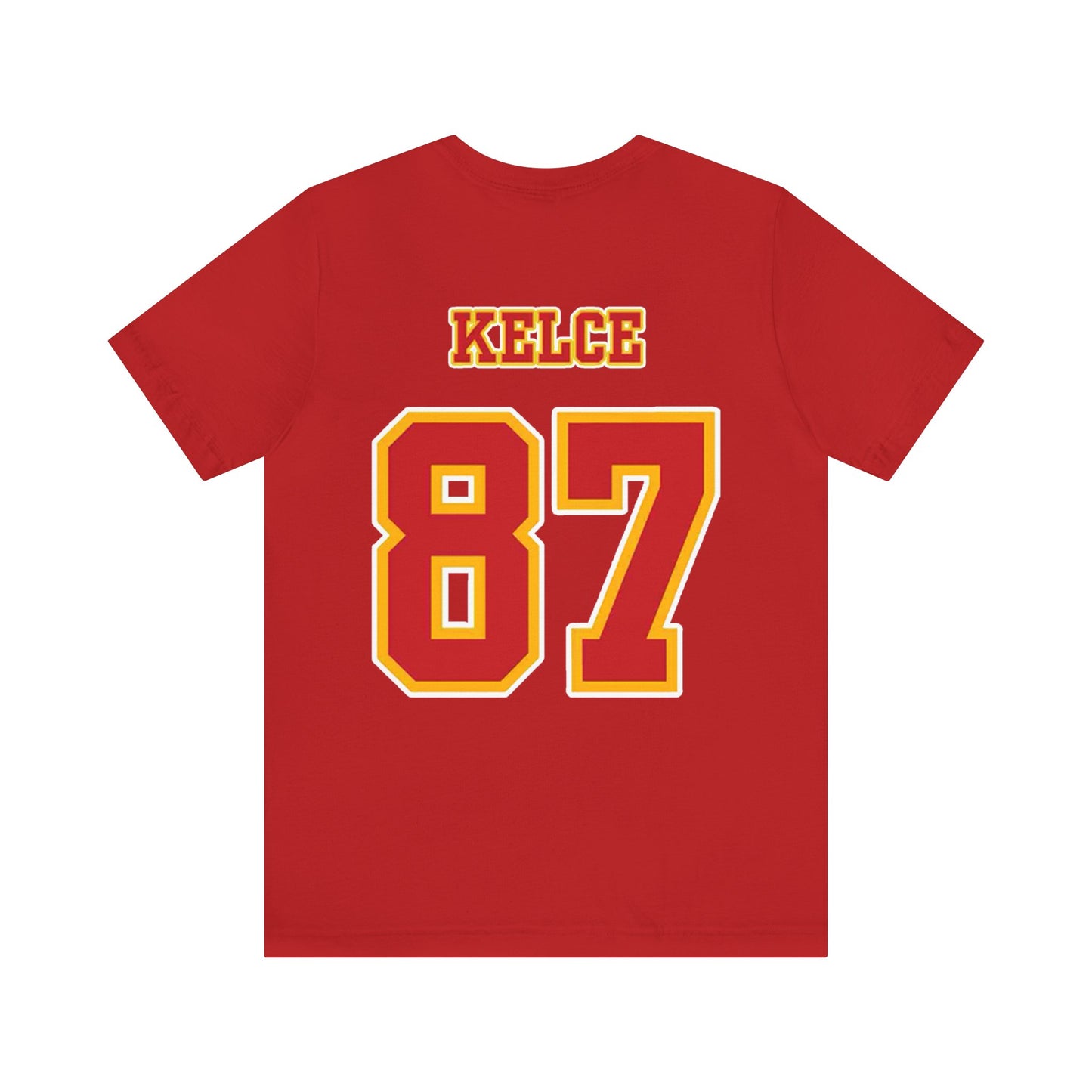 Kansas City Chiefs (KC) Travis Kelce 87 Superbowl LVIII Unisex Jersey Short Sleeve Tee