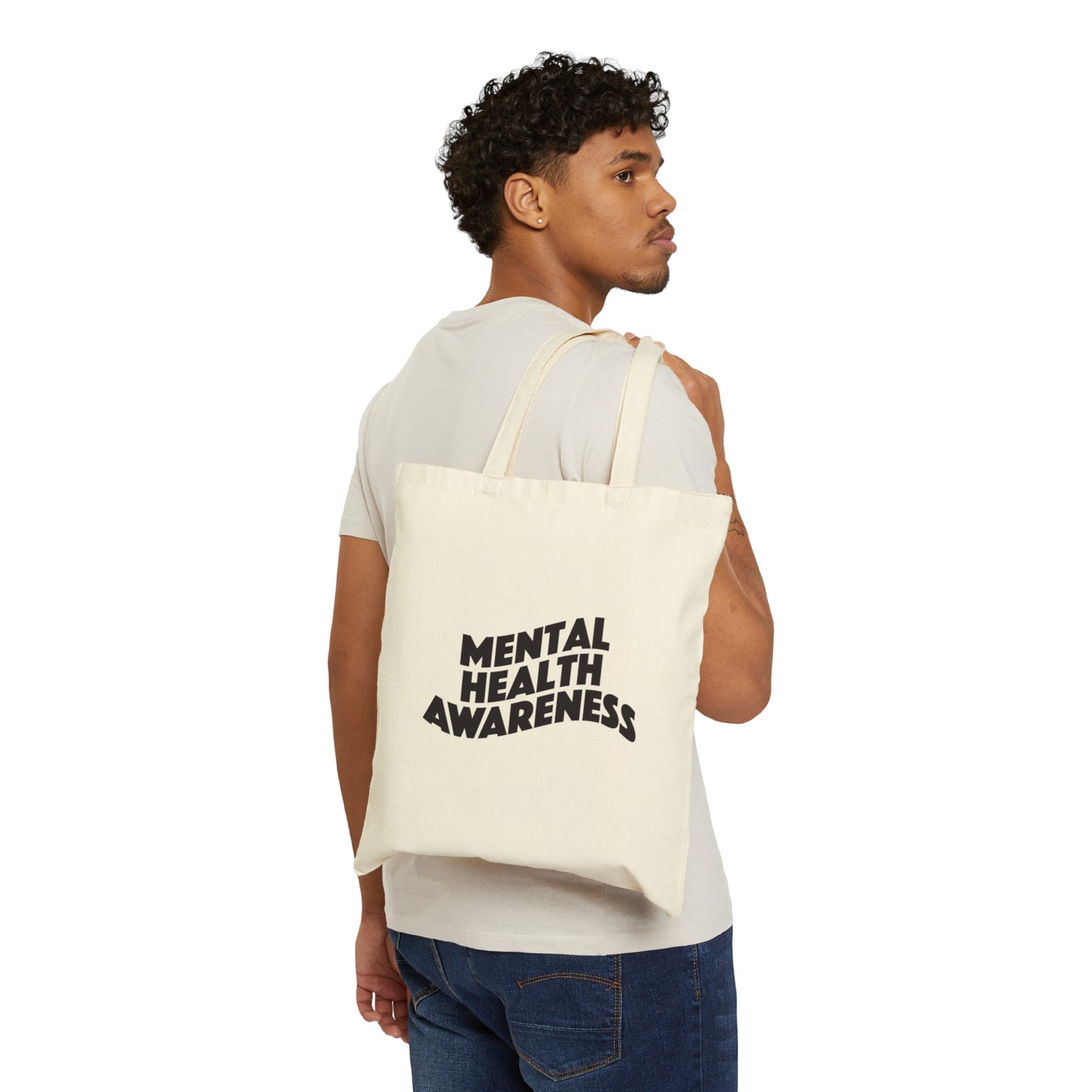 Everyone Deserves To Have A Happy Brain Canvas Tote Bag | Mental Health Awareness | Cotton Canvas Tote Bag