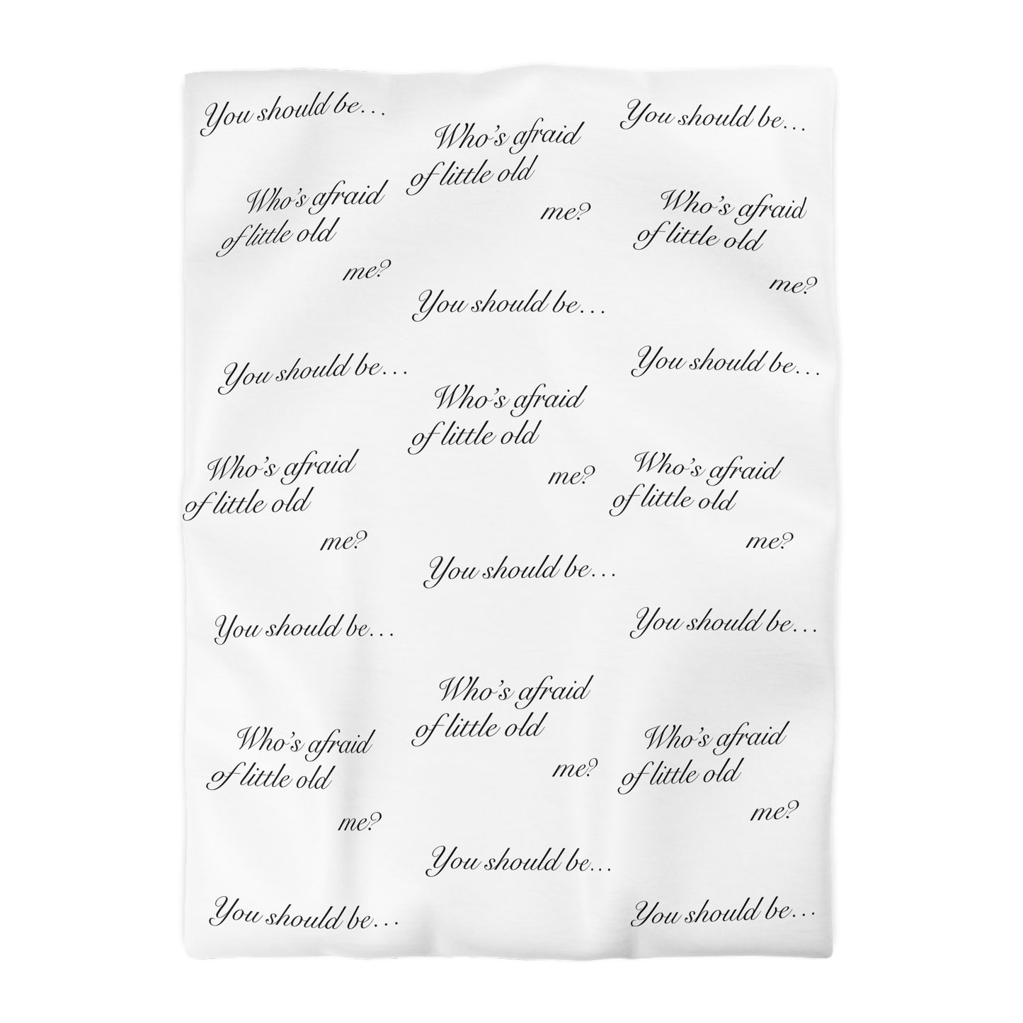 "Who's afraid of little old me? You should be..." TS TTPD Eras Tour Dress Microfiber Duvet Cover