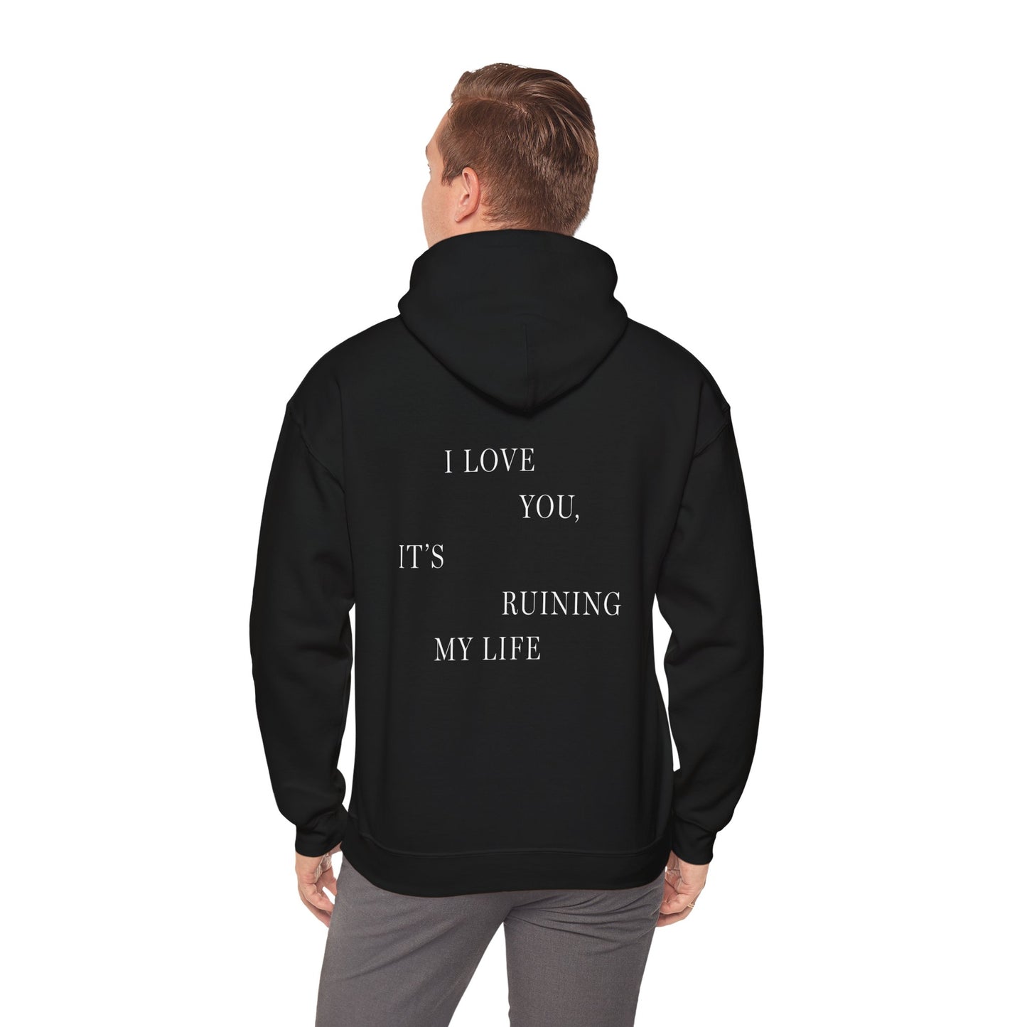 TTPD Logo "I LOVE YOU, IT'S RUINING MY LIFE" TTPD 'The Manuscript' Hoodie (TS, The Tortured Poets Department, TS 11) Unisex Heavy Blend™ Hooded Sweatshirt