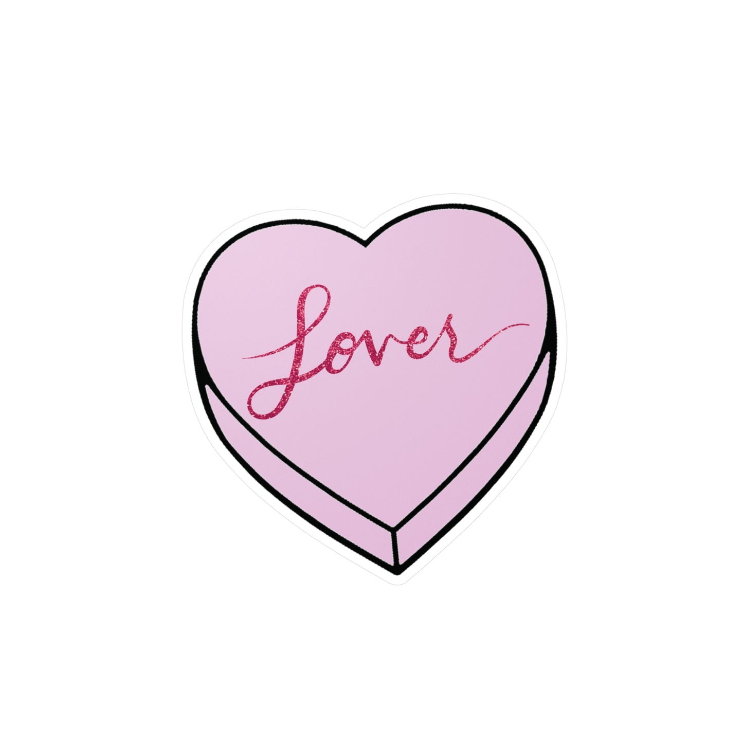 TS "Lover" Valentine's Day Candy Heart Kiss-Cut Vinyl Decals