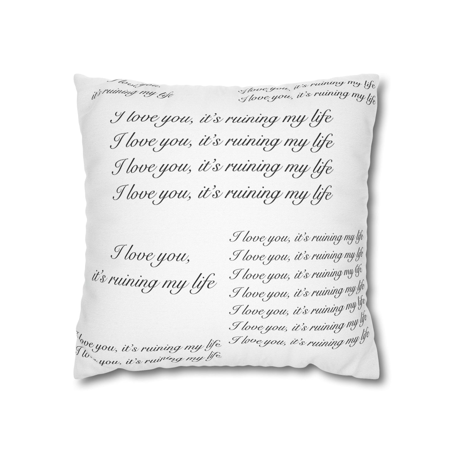 "I love you, it's ruining my life" TS TTPD Eras Tour Dress Spun Polyester Square Pillowcase