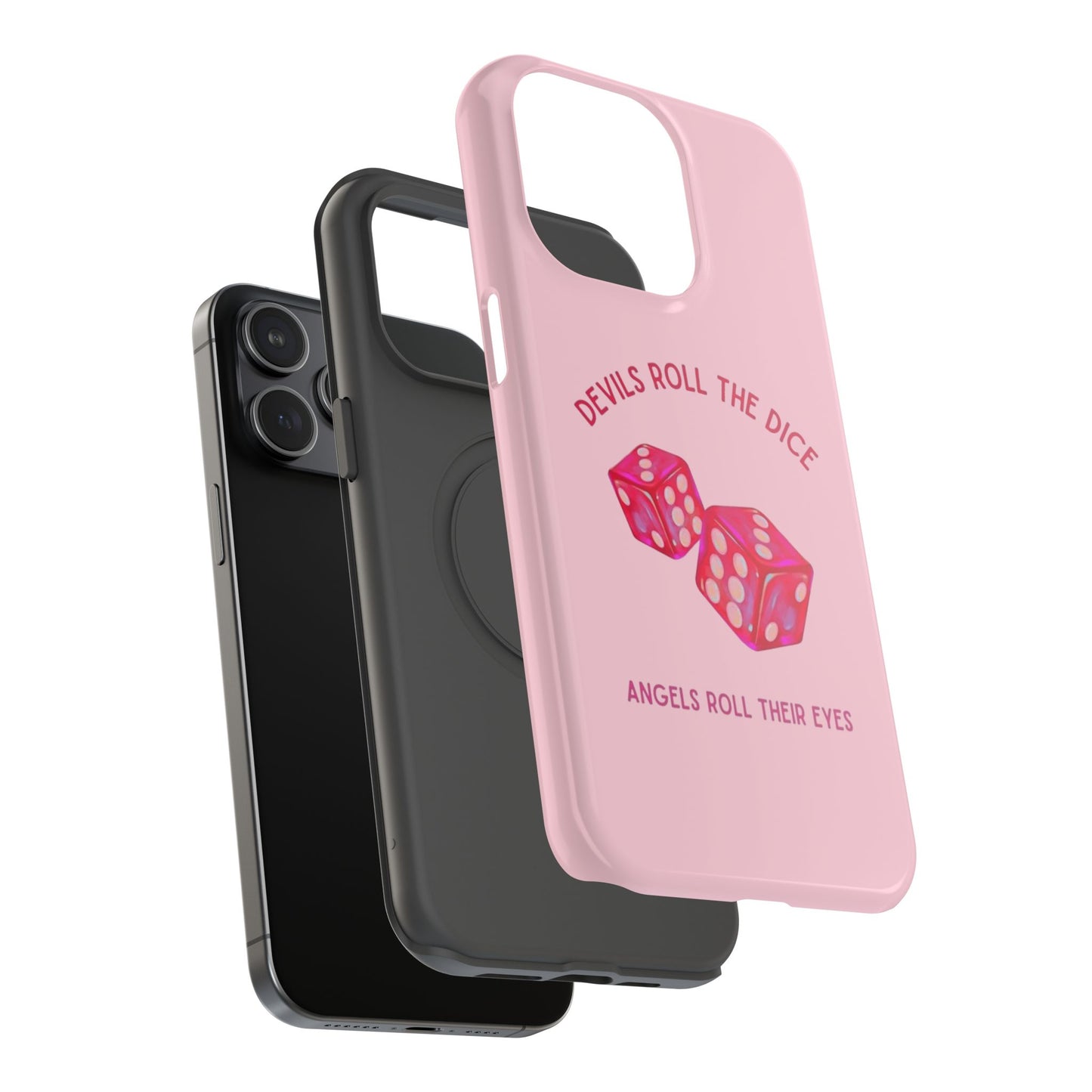 "Devils Roll The Dice, Angels Roll Their Eyes" Taylor Swift Cruel Summer (Lover) Pink Dice Impact-Resistant Phone Cases (Iphone & Samsung)