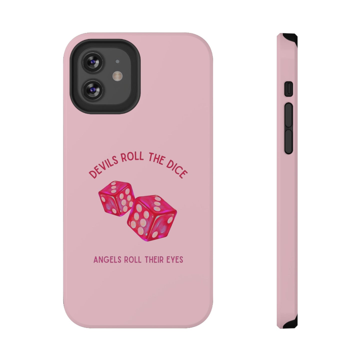 "Devils Roll The Dice, Angels Roll Their Eyes" Taylor Swift Cruel Summer (Lover) Pink Dice Impact-Resistant Phone Cases (Iphone & Samsung)