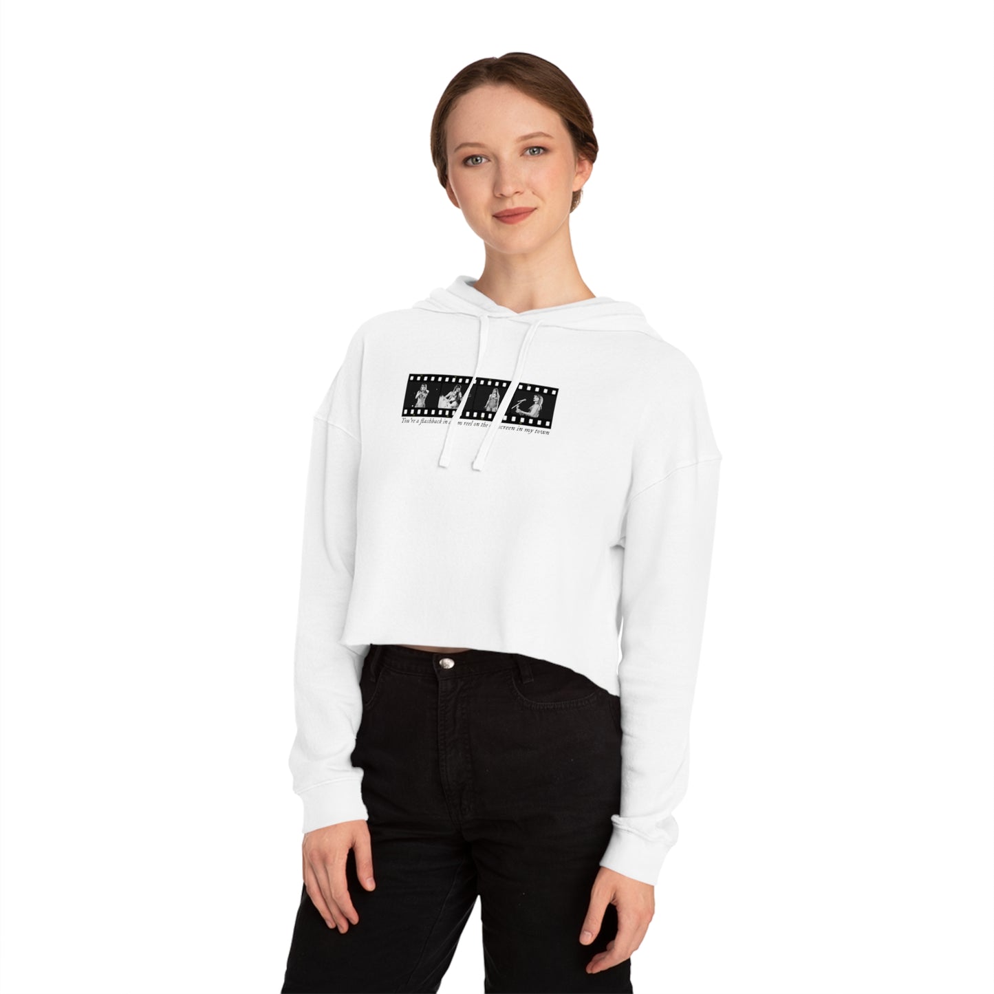 TS Film Strip Eras Tour Women’s Cropped Hooded Sweatshirt