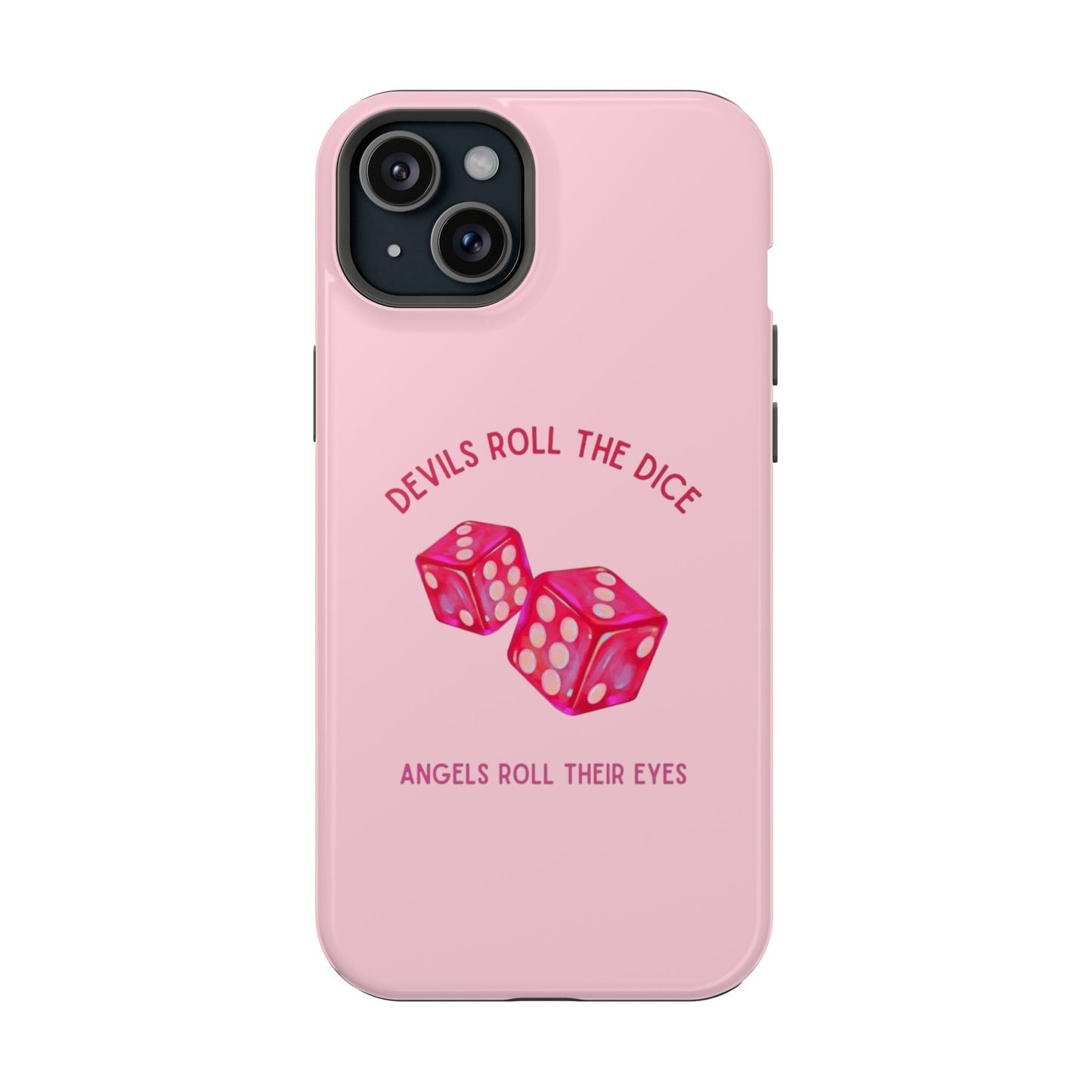 "Devils Roll The Dice, Angels Roll Their Eyes" Taylor Swift Cruel Summer (Lover) Pink Dice Impact-Resistant Phone Cases (Iphone & Samsung)