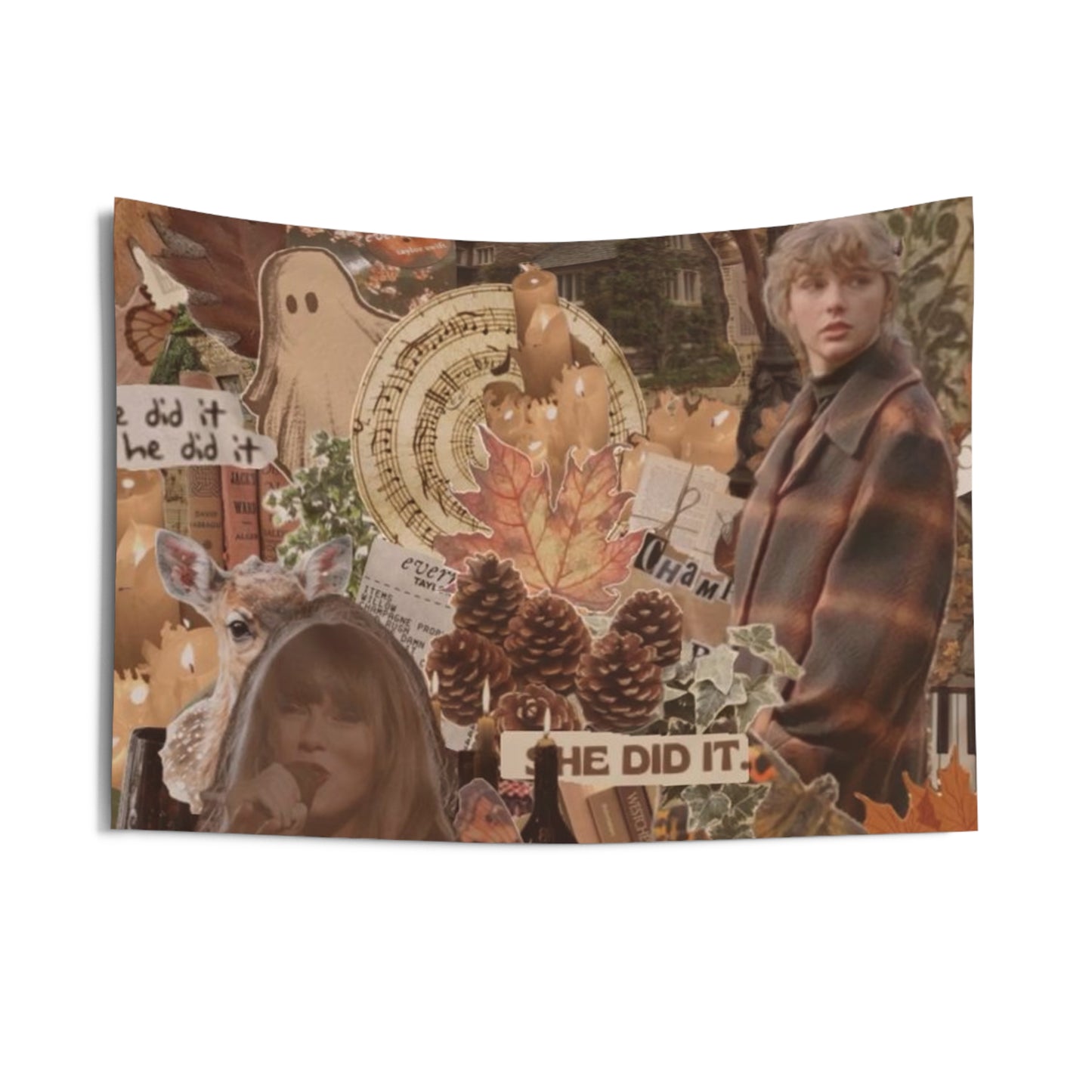 Light Brown Evermore Taylor Swift Fall/Autumn Tapestry