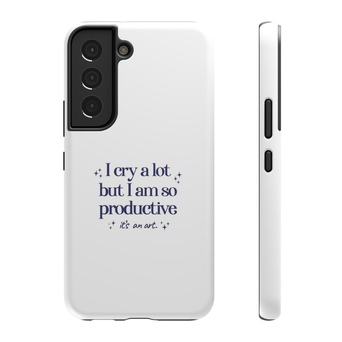 "I cry a lot but I am so productive... it's an art." Taylor Swift TTPD Impact-Resistant Phone Cases (Iphone & Samsung)