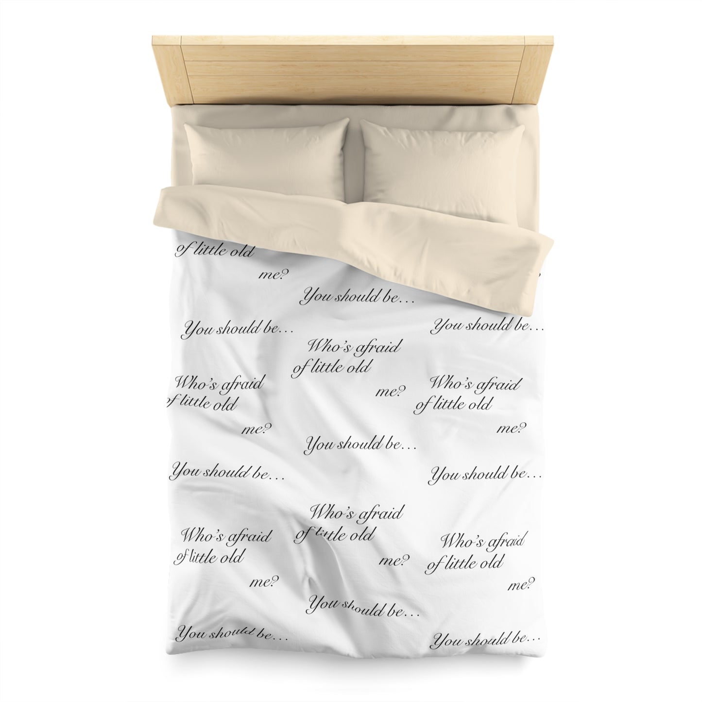 "Who's afraid of little old me? You should be..." TS TTPD Eras Tour Dress Microfiber Duvet Cover