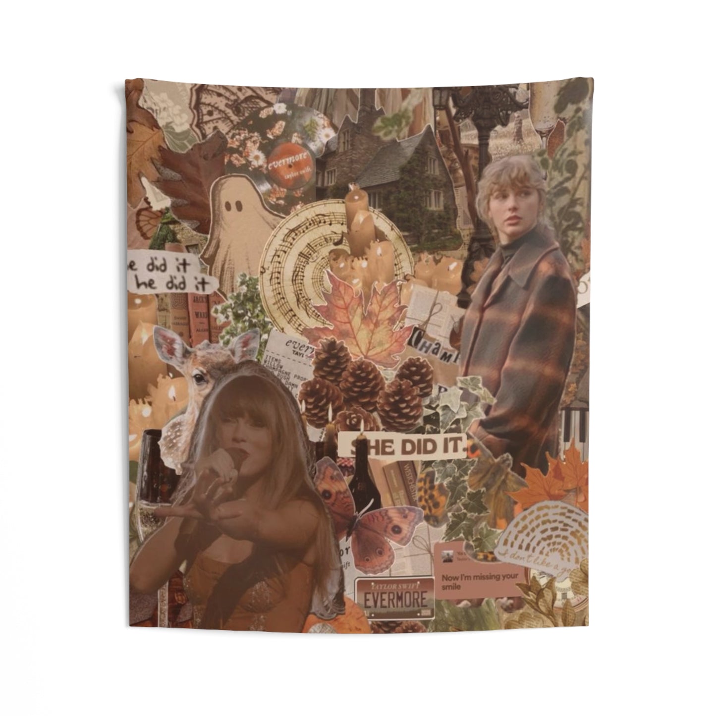 Light Brown Evermore Taylor Swift Fall/Autumn Tapestry