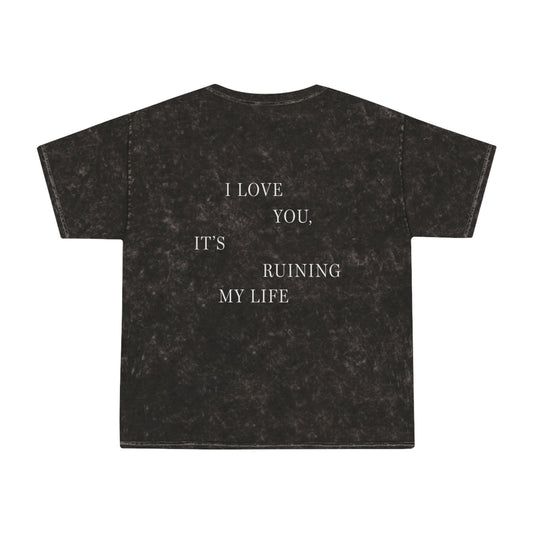 "I LOVE YOU, IT'S RUINING MY LIFE" TTPD 'The Manuscript' T-Shirt - Mineral Wash (TS, The Tortured Poets Department)