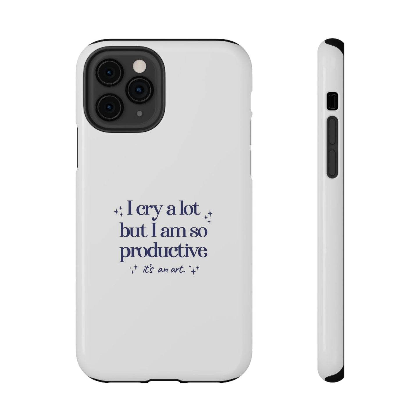 "I cry a lot but I am so productive... it's an art." Taylor Swift TTPD Impact-Resistant Phone Cases (Iphone & Samsung)