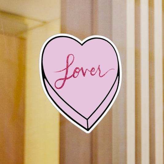 TS "Lover" Valentine's Day Candy Heart Kiss-Cut Vinyl Decals