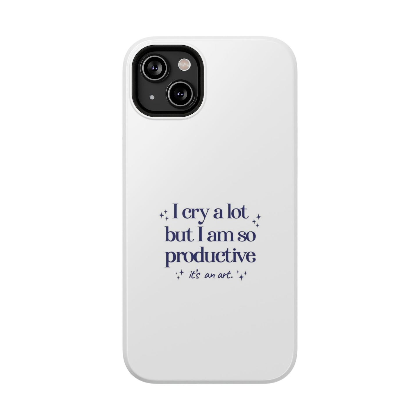 "I cry a lot but I am so productive... it's an art." Taylor Swift TTPD Impact-Resistant Phone Cases (Iphone & Samsung)