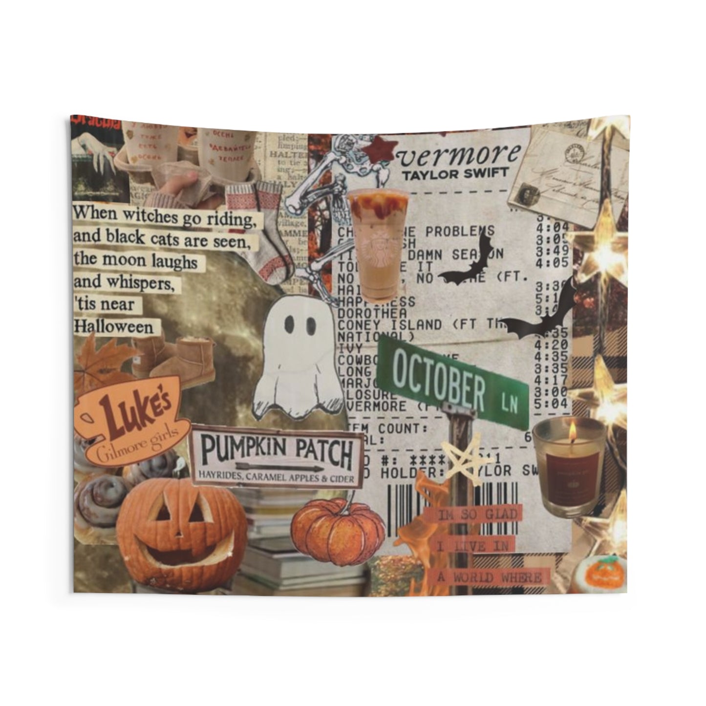 Subtle Taylor Swift Halloween Fall/Autumn Tapestry