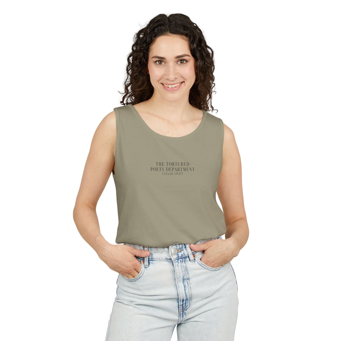 "The Tortured Poets Department Taylor Swift" Unisex Tank Top (TS TTPD, TS 11, Basic Tee, Garment-Dyed Tank Top)