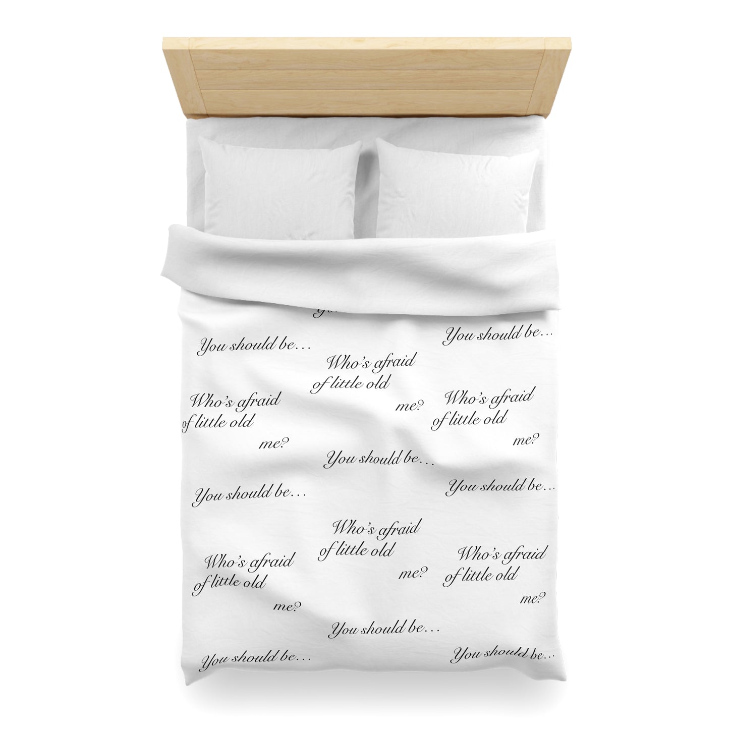 "Who's afraid of little old me? You should be..." TS TTPD Eras Tour Dress Microfiber Duvet Cover