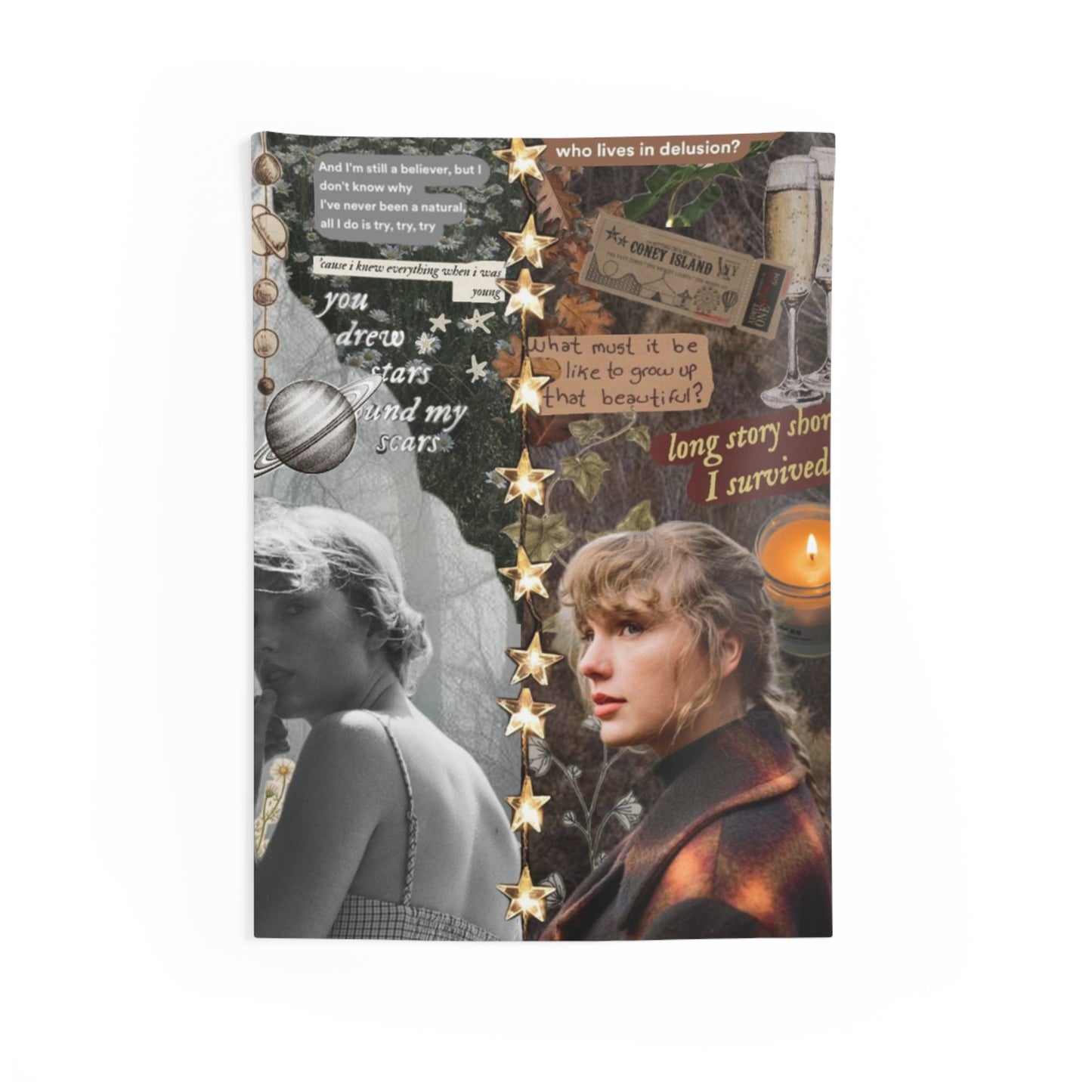 Folklore/Evermore Taylor Swift Split Tapestry