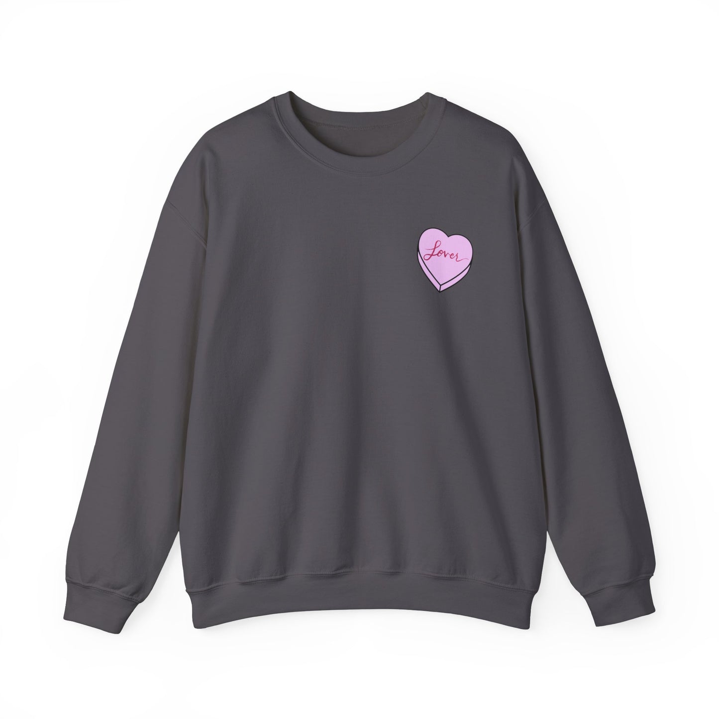 TS "Lover" Valentine's Day Candy Heart Unisex Heavy Blend™ Crewneck Sweatshirt