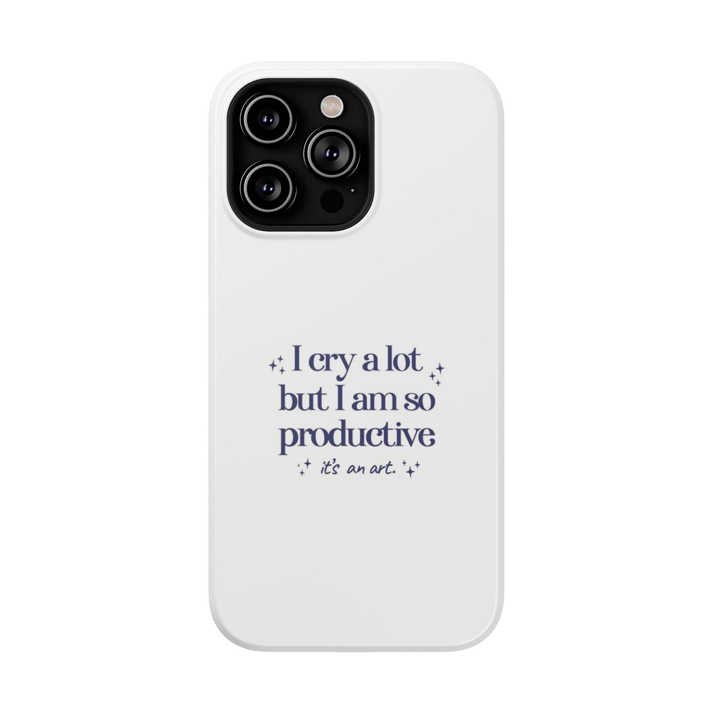 "I cry a lot but I am so productive... it's an art." Taylor Swift TTPD Impact-Resistant Phone Cases (Iphone & Samsung)