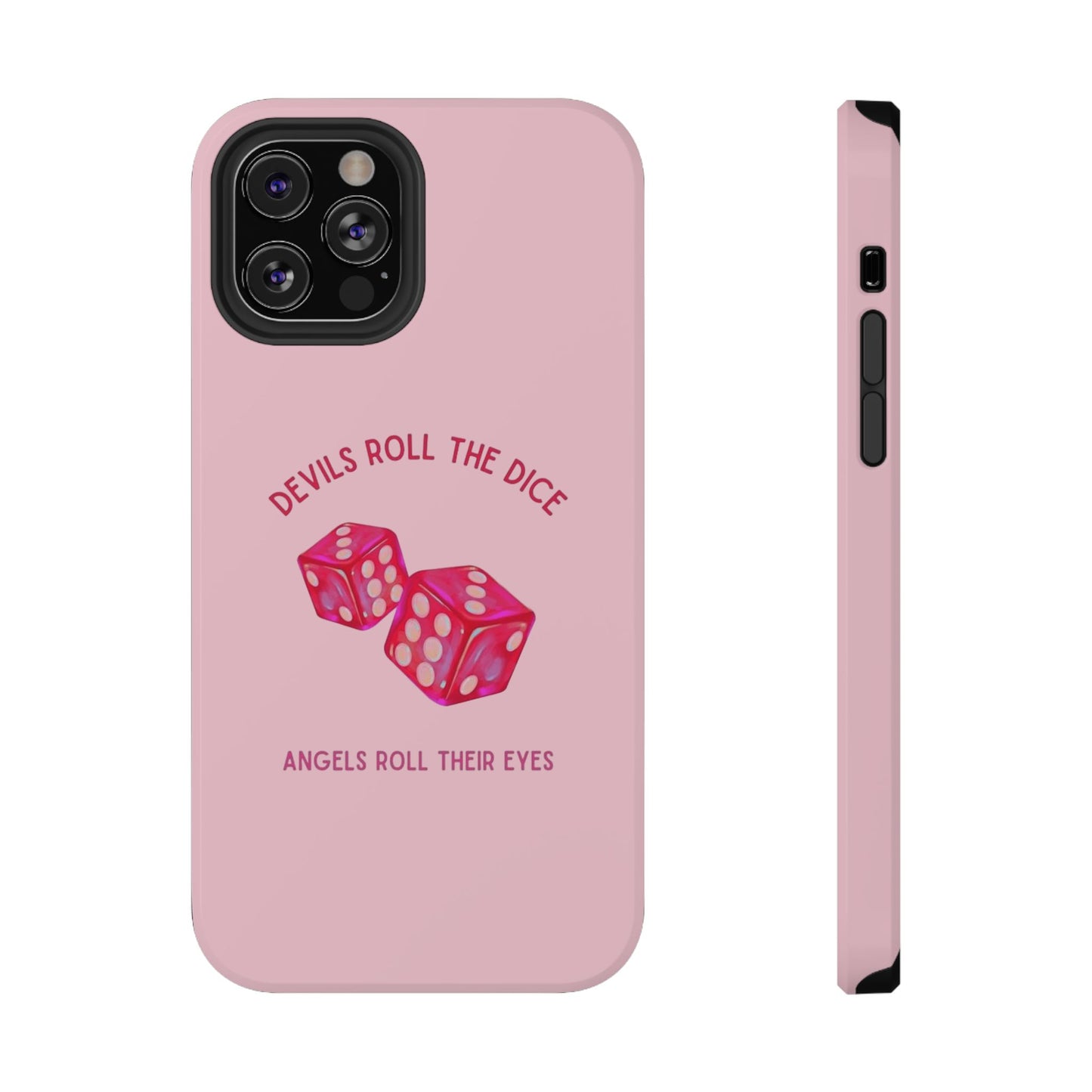 "Devils Roll The Dice, Angels Roll Their Eyes" Taylor Swift Cruel Summer (Lover) Pink Dice Impact-Resistant Phone Cases (Iphone & Samsung)