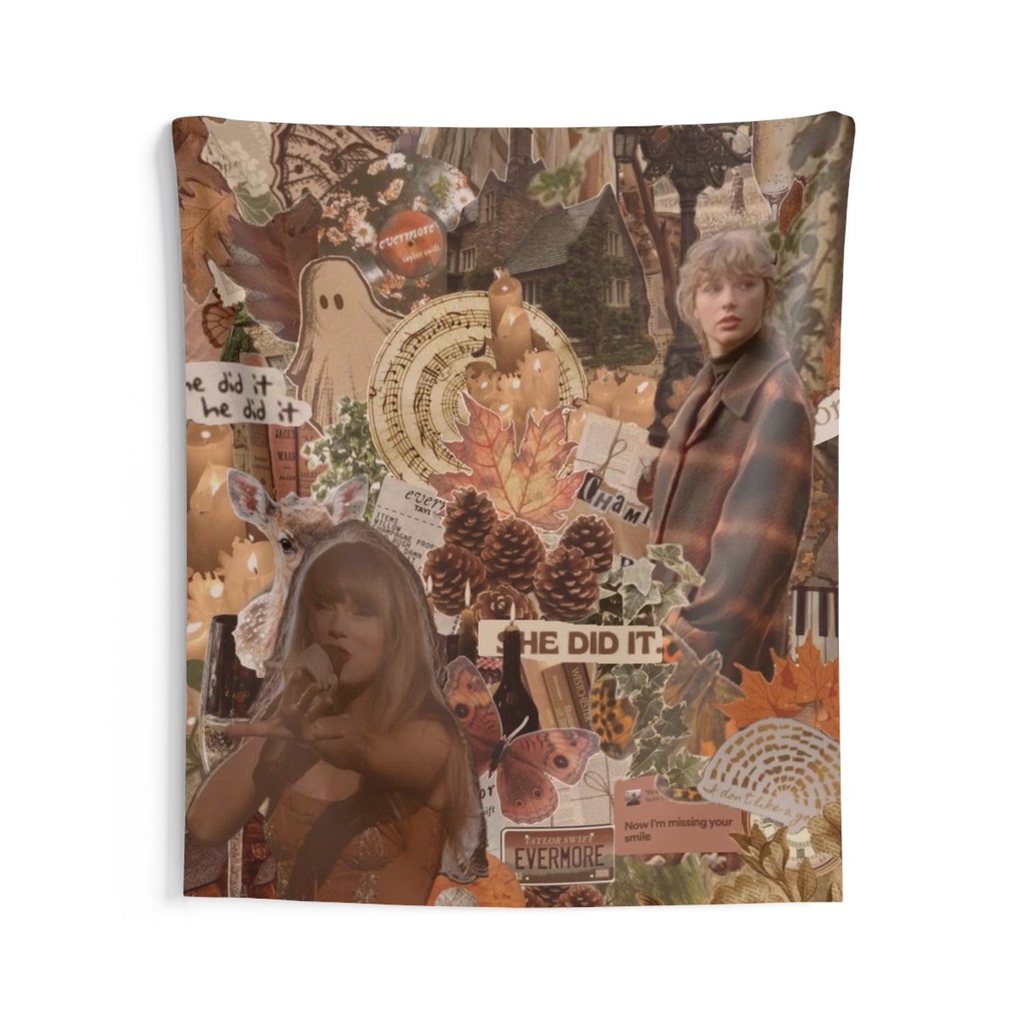 Light Brown Evermore Taylor Swift Fall/Autumn Tapestry