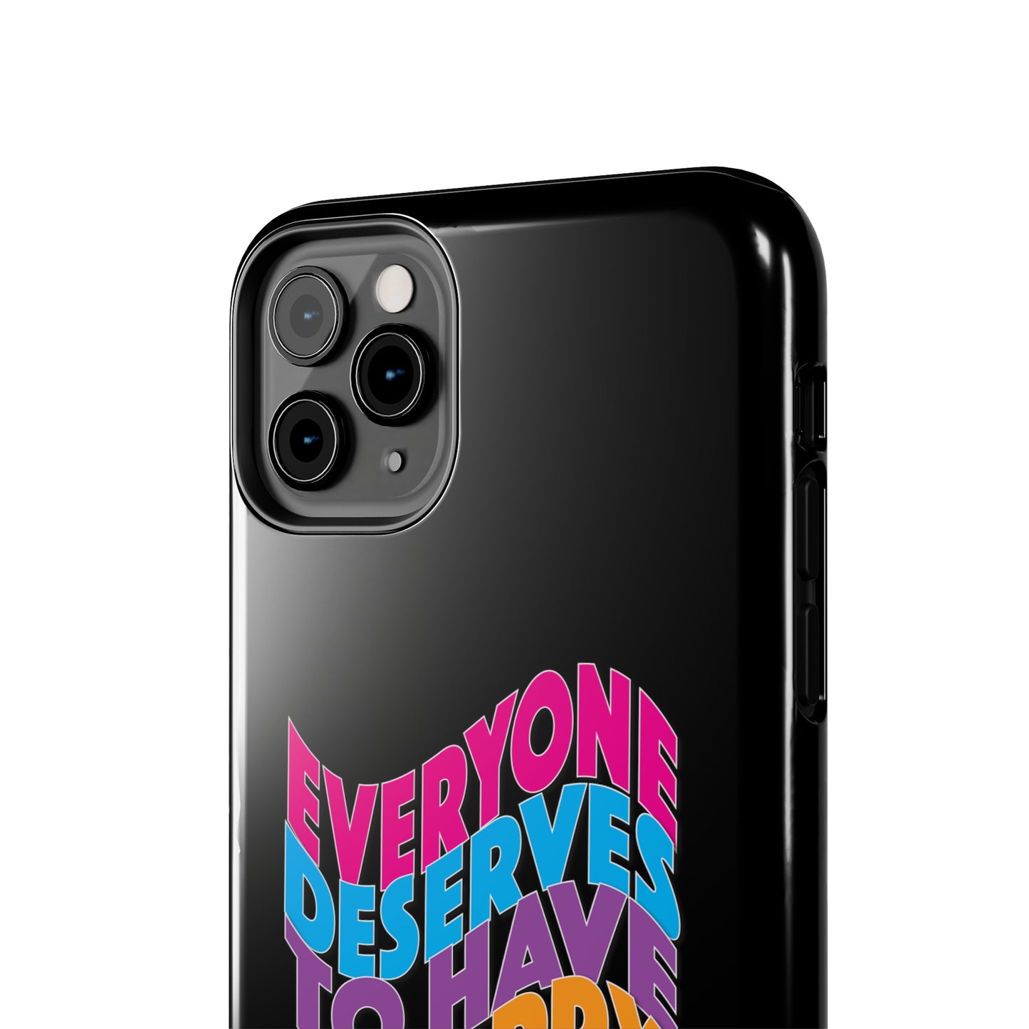 Colorful Everyone Deserves To Have A Happy Brain Tough iPhone Case | Mental Health Awareness