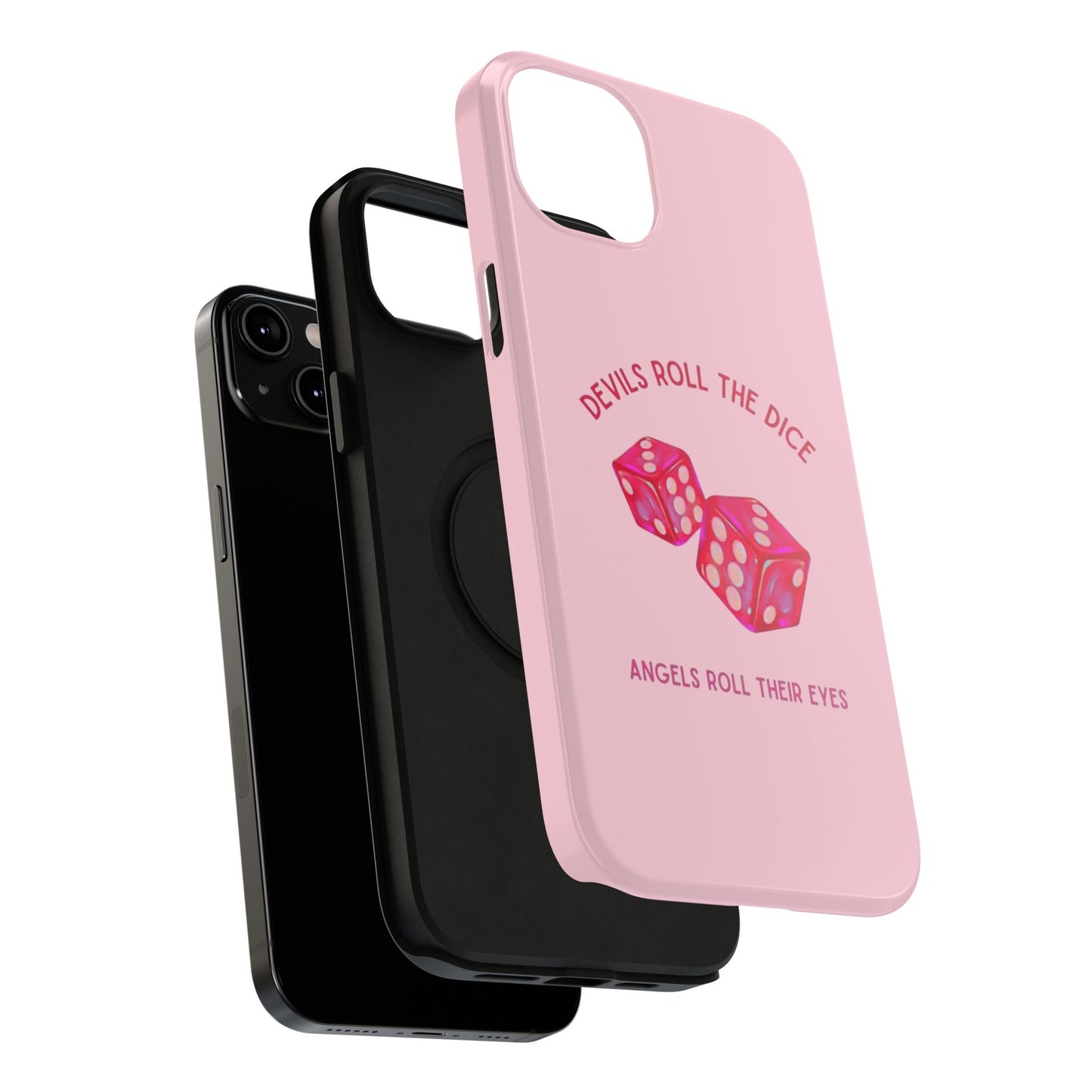 "Devils Roll The Dice, Angels Roll Their Eyes" Taylor Swift Cruel Summer (Lover) Pink Dice Impact-Resistant Phone Cases (Iphone & Samsung)