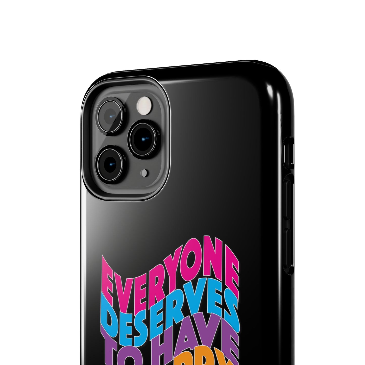 Colorful Everyone Deserves To Have A Happy Brain Tough iPhone Case | Mental Health Awareness