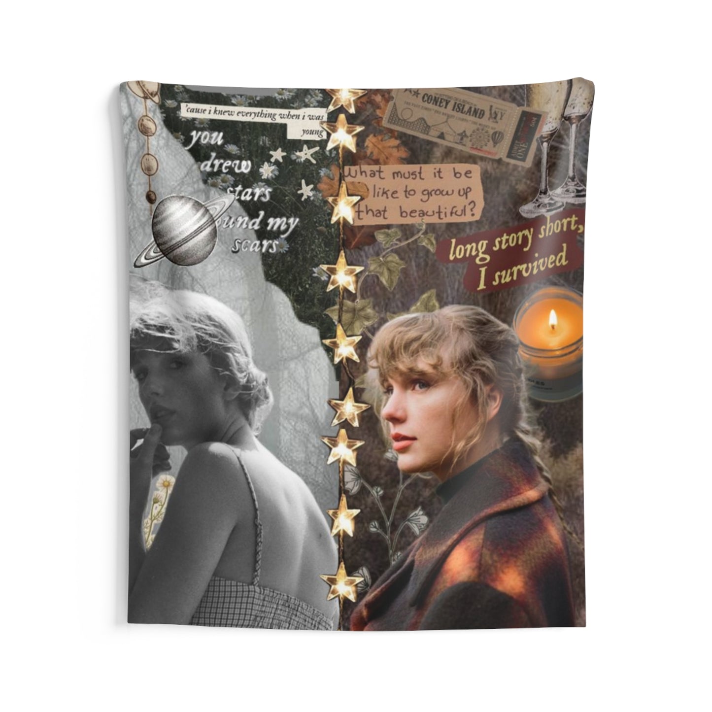 Folklore/Evermore Taylor Swift Split Tapestry