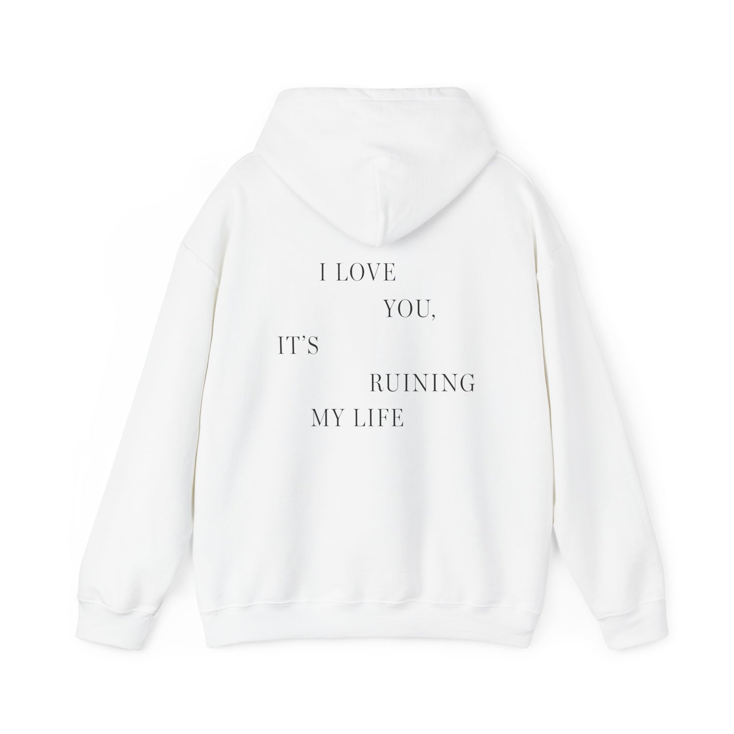 TTPD Logo "I LOVE YOU, IT'S RUINING MY LIFE" TTPD 'The Manuscript' Hoodie (TS, The Tortured Poets Department, TS 11) Unisex Heavy Blend™ Hooded Sweatshirt