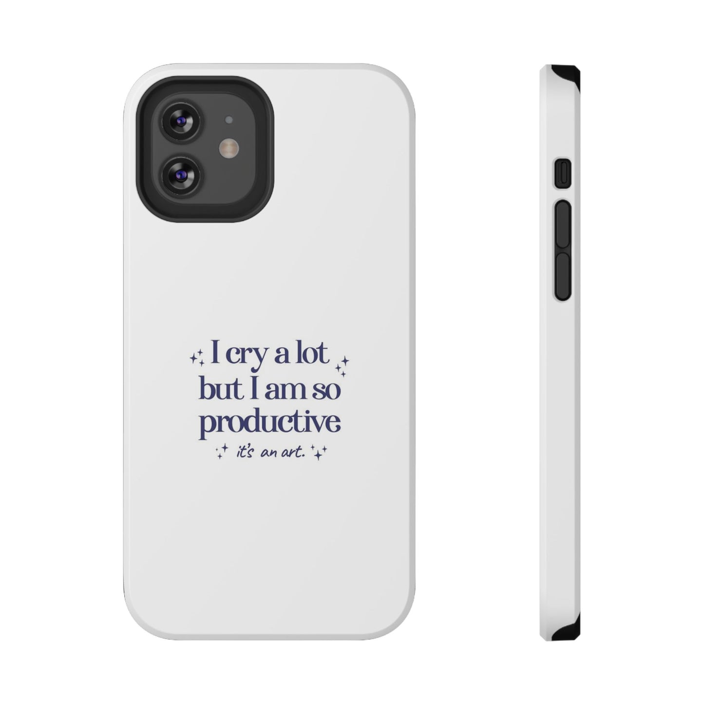 "I cry a lot but I am so productive... it's an art." Taylor Swift TTPD Impact-Resistant Phone Cases (Iphone & Samsung)