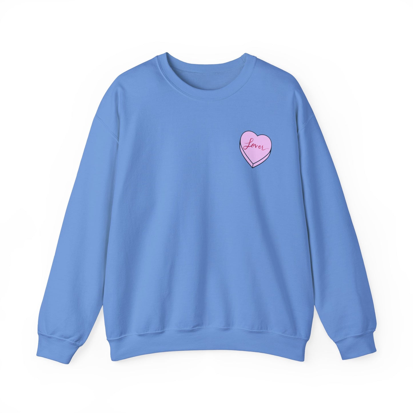 TS "Lover" Valentine's Day Candy Heart Unisex Heavy Blend™ Crewneck Sweatshirt