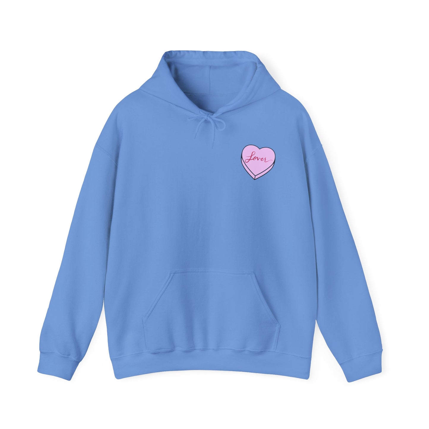 TS "Lover" Valentine's Day Candy Heart Unisex Heavy Blend™ Hooded Sweatshirt