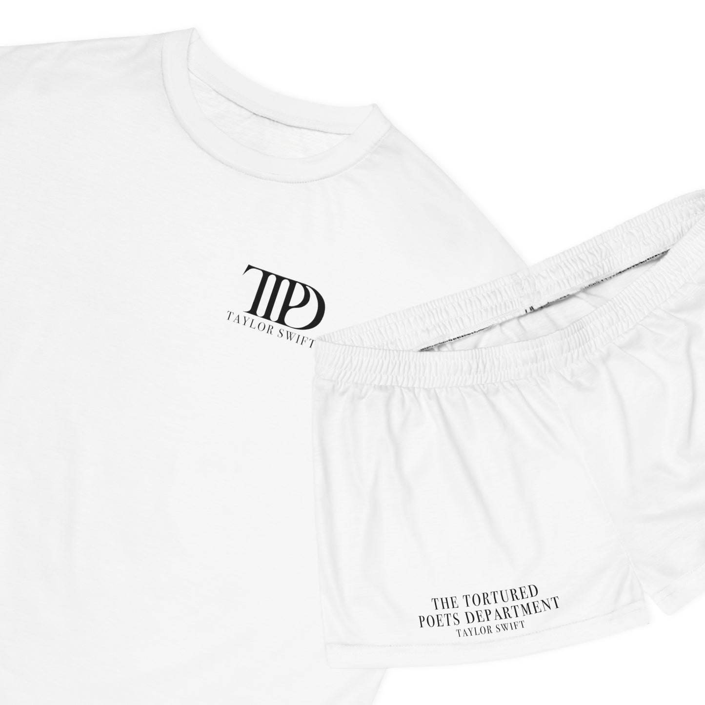 TTPD Women's Shorts PJ Set The Tortured Poets Department Logo (TS TTPD, TS 11)  (AOP)