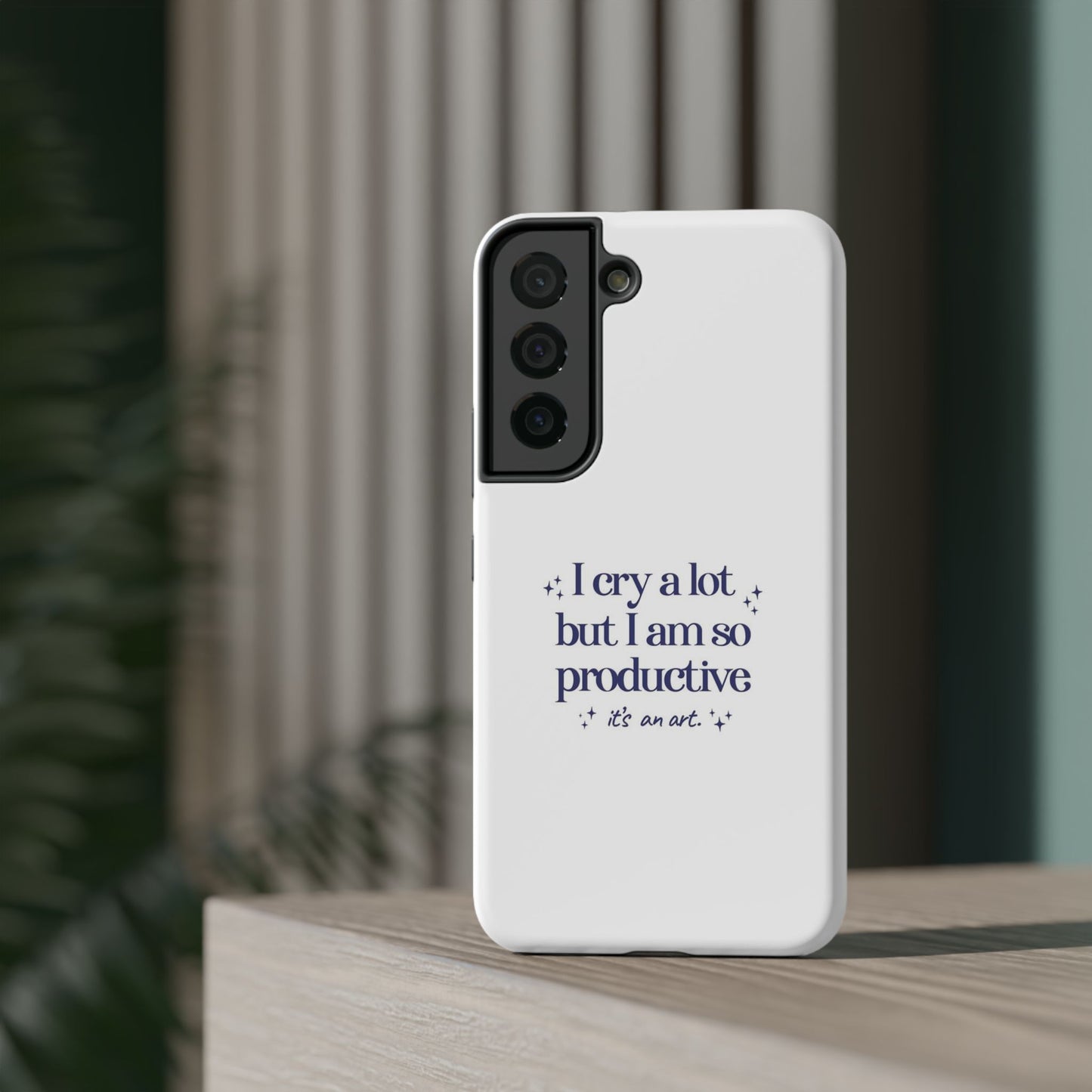 "I cry a lot but I am so productive... it's an art." Taylor Swift TTPD Impact-Resistant Phone Cases (Iphone & Samsung)