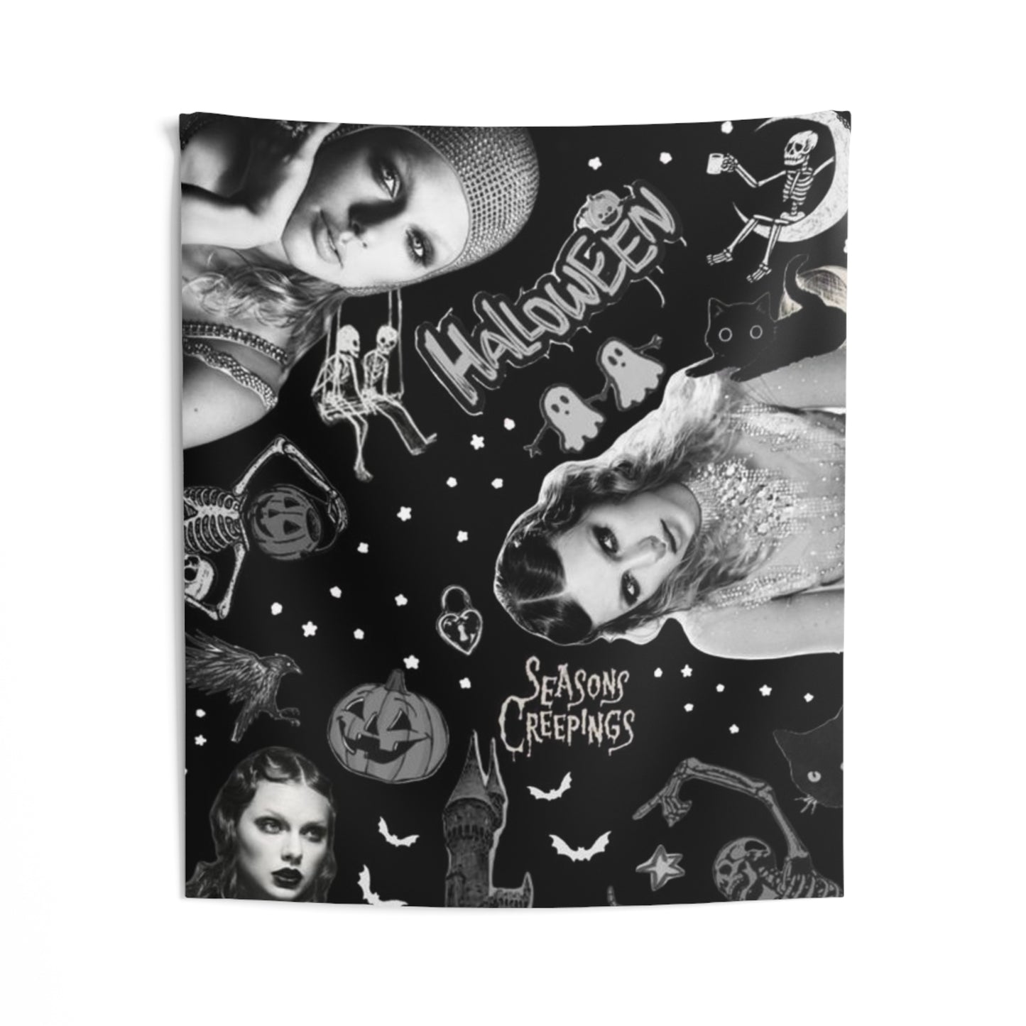 Black Taylor Swift Halloween Fall/Autumn Tapestry