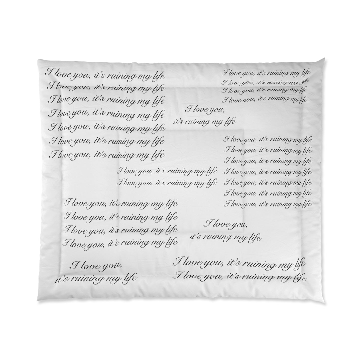 "I love you, it's ruining my life" TS TTPD Eras Tour Dress Comforter