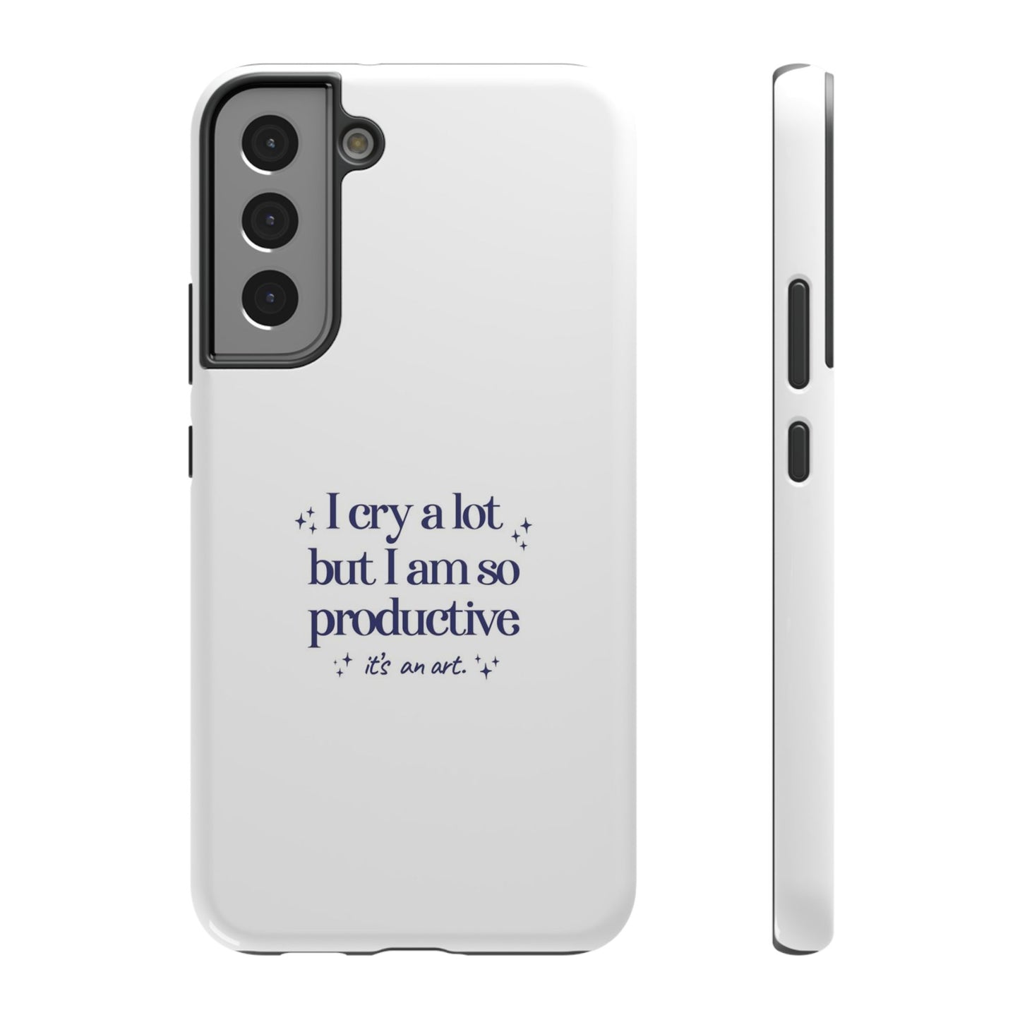 "I cry a lot but I am so productive... it's an art." Taylor Swift TTPD Impact-Resistant Phone Cases (Iphone & Samsung)