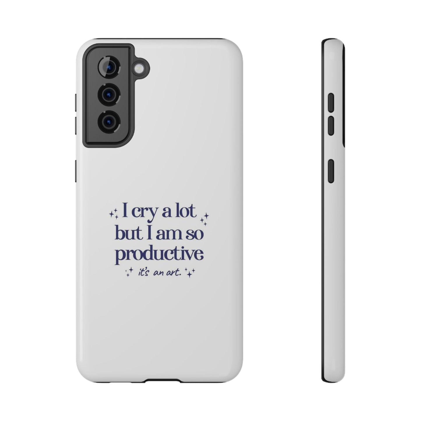 "I cry a lot but I am so productive... it's an art." Taylor Swift TTPD Impact-Resistant Phone Cases (Iphone & Samsung)